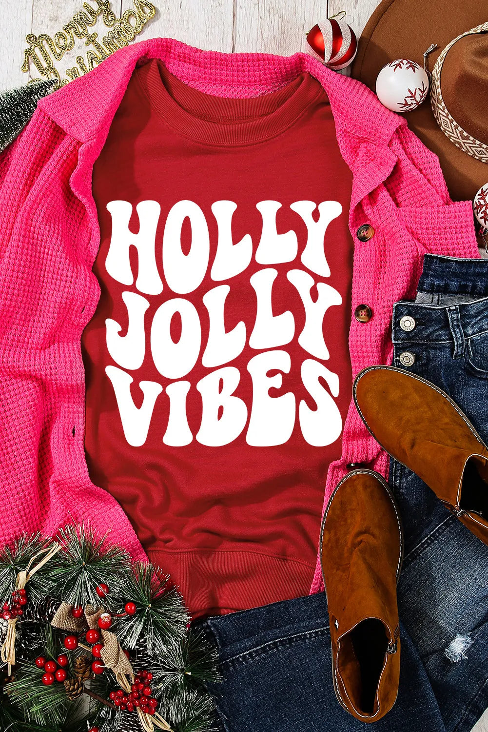 Sweatshirt - Holly Jolly Vibes