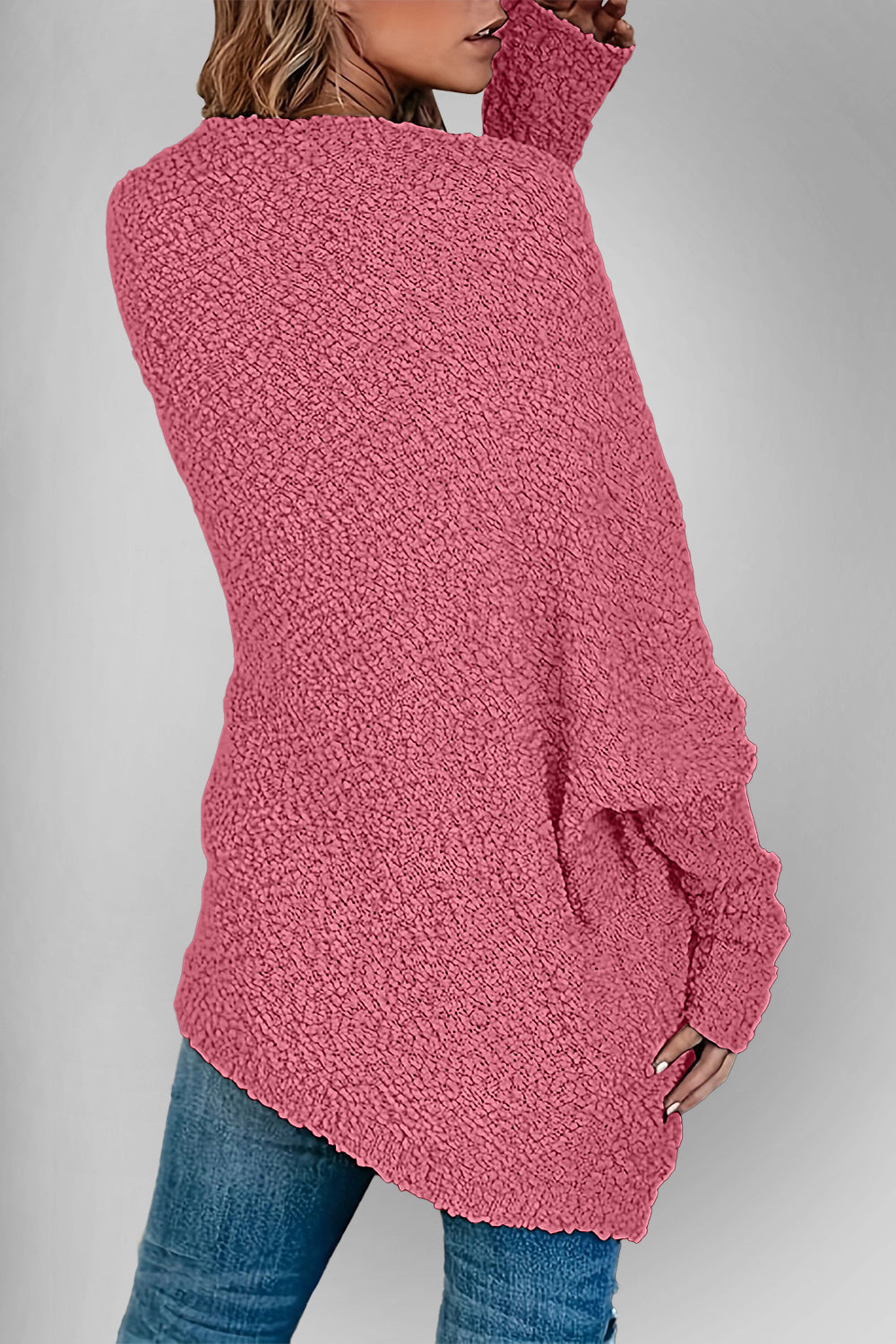 Sweater Cardigan - Double Take Pocketed Open Front